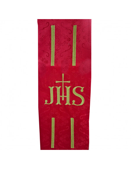 Conjunto 4 Estolas Bordadas Jhs Con Lineas Paralelas Tela Adamascada