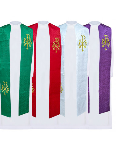 Conjunto 4 Estolas Bordadas Pax Ancho...