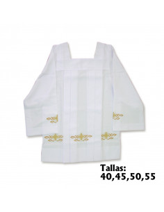 Roquete Canonigo Blanco Con...