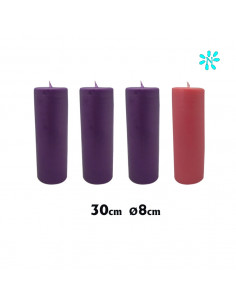 Vela Adviento 80X30 3...