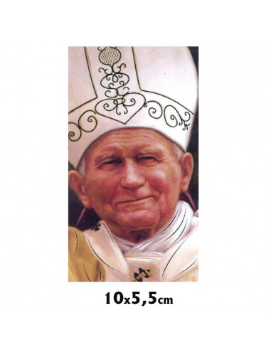 Estampa Brillo Oro San Juan Pablo II