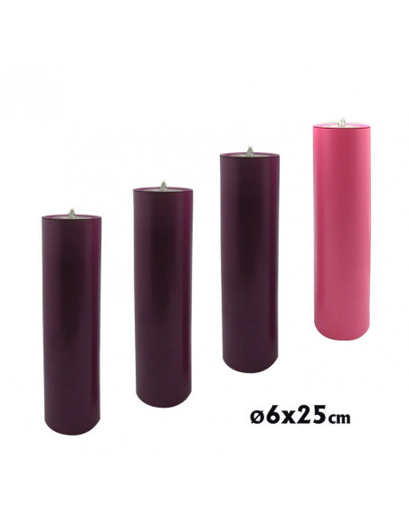 Juego Vela Adviento 60X250 Simil Vela Completo