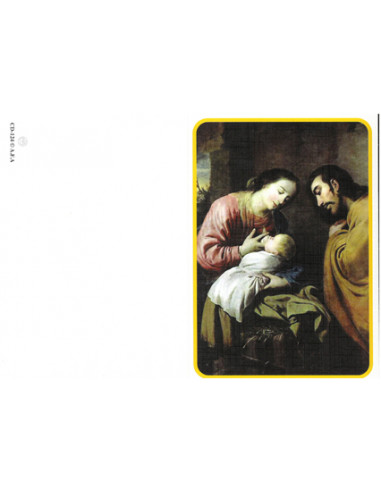 Diptico Navidad 21x15cm Nacimiento Clasico Con Oracion Cd-124 Con Sobre