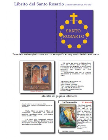 Santo Rosario Estuche Azul