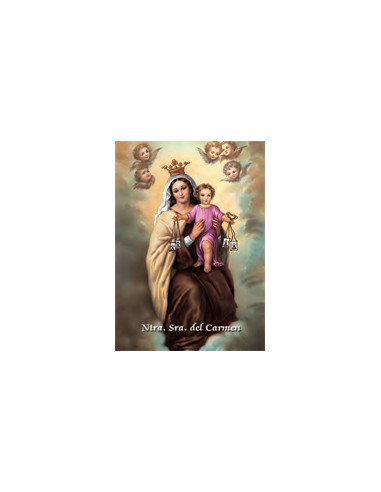 Estampa Con Oracion S-2/1 Virgen Del...