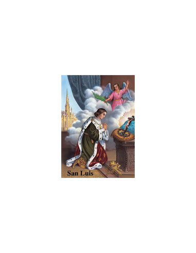 Estampa Con Oracion S-15/1/1 San Luis...