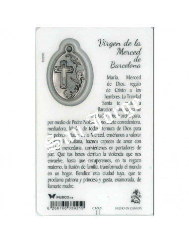 Estampa Cm N3921 Virgen De La Merced...