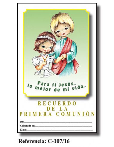 Lamina Primera Comunion 21. 5 X 34cm Jesus Con Niña C-107/16
