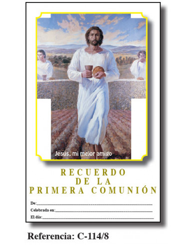 Lamina Primera Comunion 21. 5 X 34cm Jesus Eucaristia C-114/8 Cuerpo Entero