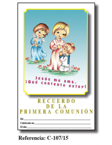 Lamina Primera Comunion 21. 5 X 34cm...