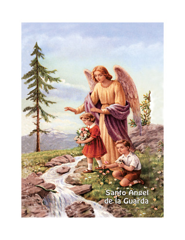 Lamina 21X30cm Santo Angel De La...