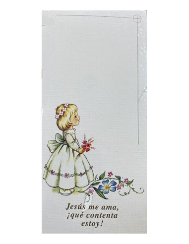 Recordatorio Primera Comunion De Mano Serie Vida 5 Medida 7x15cm