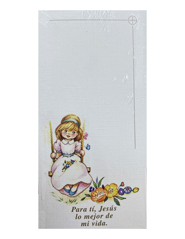 Recordatorio Primera Comunion De Mano Serie Vida 8 Medida 7x15cm