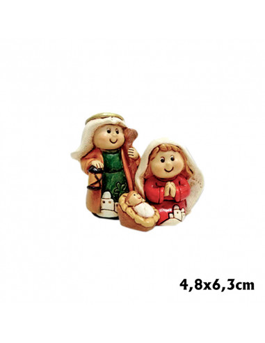 Nacimiento Res 5cm Familia Infantil Ps San Jose Farol Mano Derecha Colores Vivos Vestido Decorado