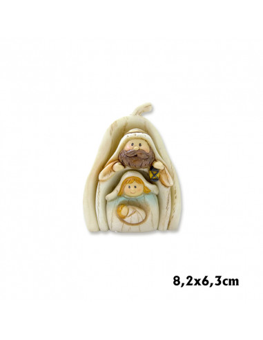 Sagrada Familia Clasica 6. 5cm Pb Base Redonda Con Oveja
