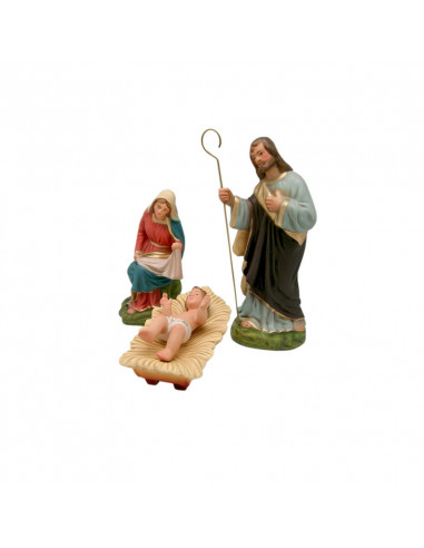 Nacimiento Esc 3 Figuras 20cm Niño Con Cuna