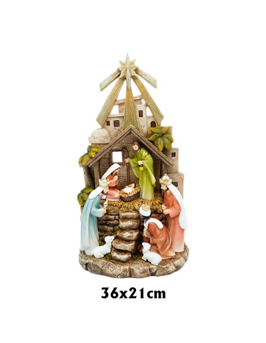 Nacimiento En Bloque 36X21cm Sagrada...