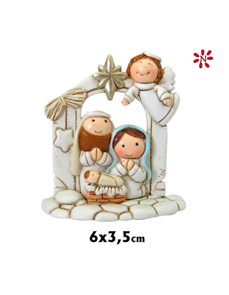 Nacimiento Infantil 6X3. 5 Pca 7 Tonos Blancos Y Angelito Varios 4 Modelos