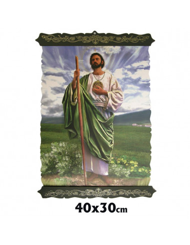 Pergamino 40x30cm San Judas Lamina Brillo Oro