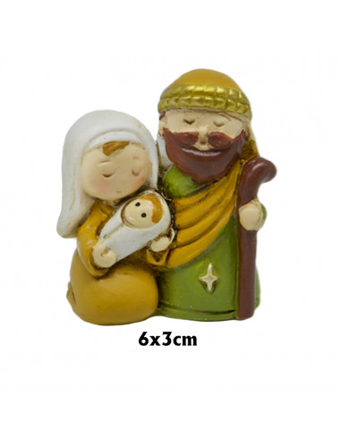 Sagrada Familia 6X3cm Decorada Virgen...