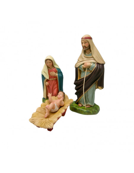 Nacimiento Esc 3 Figuras 25Cm Niño Con Cuna San Jose Con Tunica