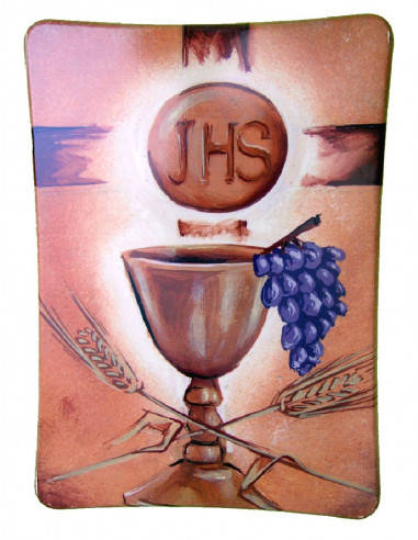 Icono Madera Pintado A Mano Forma...