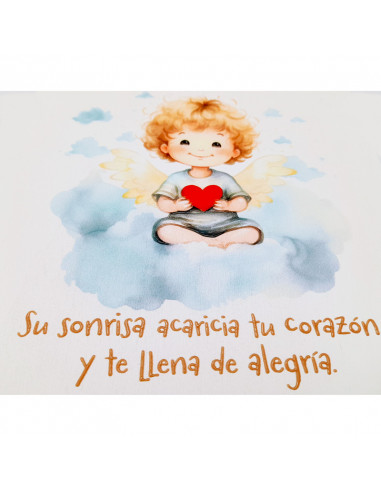 Cuadro infantil Angelito con corazon...