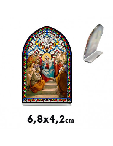 Placa Vidriera Pentecostes 6. 8x4....