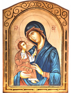 Icono Madera Pintado A Mano...
