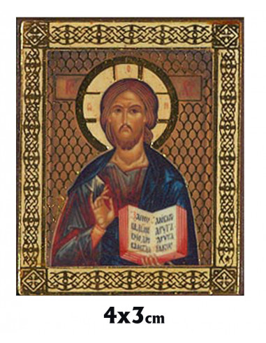 Icono Tabla 25x13cm Cristo Bendiciendo