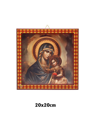 Cuadro Ceramica Virgen Manto Azul...