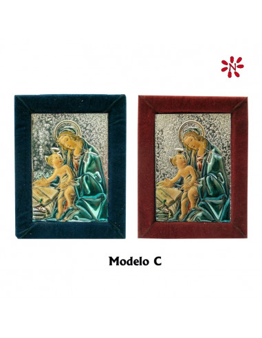 Icono Plata 5x7cm Variado Relieve Decorado