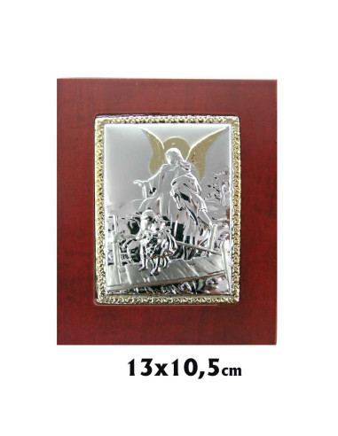 Icono Triptico Madera Angel Guarda...