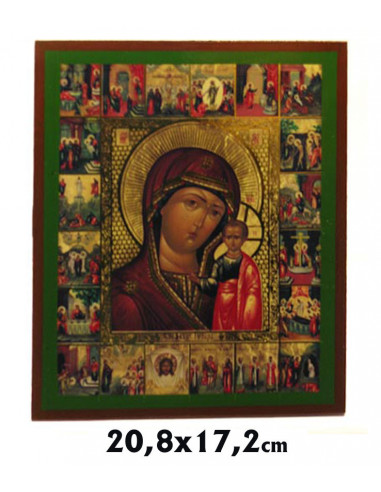 Icono Tabla 20. 8x17. 2cm Virgen Kazan