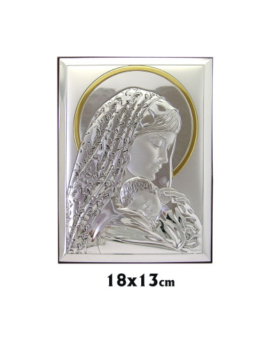 Icono Plata Rectangular Virgen Con...