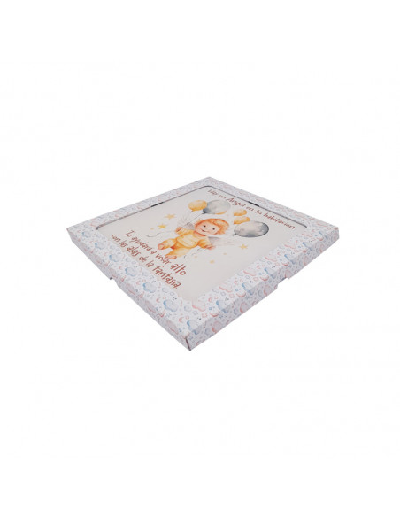 Icono Tabla De Viaje Oro Brillo San Miguel 10X7cm Con Funda Y Cierre