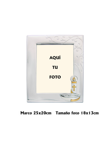 Marco Plata Para Foto Bautizo 25X20...