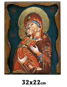 Icono Madera Pintado A Mano...