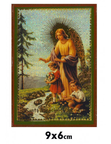 Icono Triptico Madera Angel Guarda...