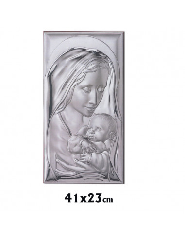 Icono Plata Bilaminada 41x23cm Virgen...