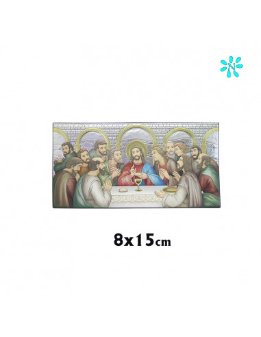 Icono Plata Ultima Cena 8x15cm...