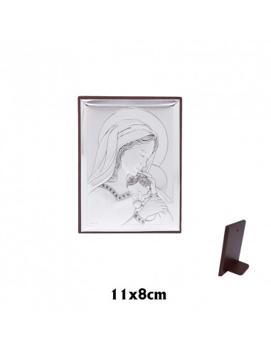 Icono Plata Virgen Con Niño...