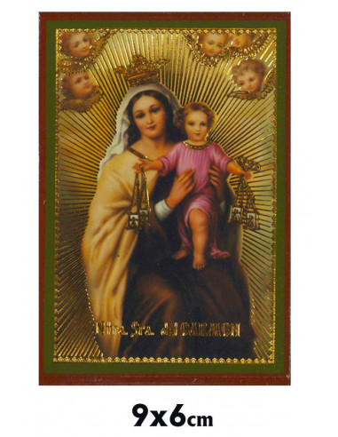 Icono Plata Virgen Con Niño Oval 25 X...