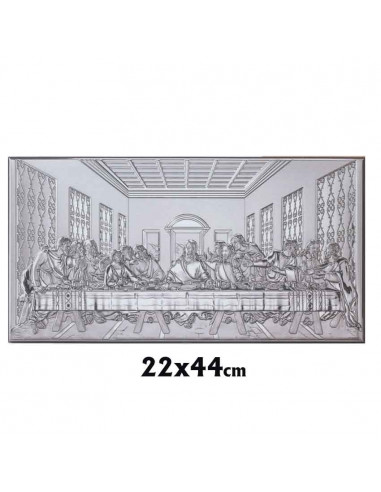Icono Plata Ultima Cena 44X22cm
