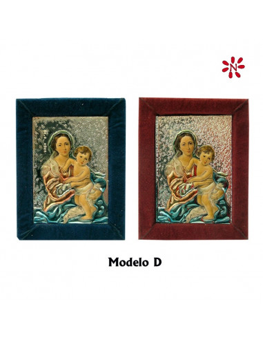 Icono Plata 5X7cm Variado Relieve...