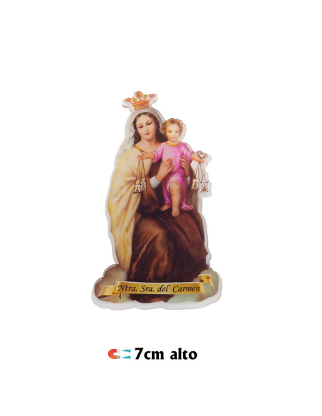 Iman Virgen Del Carmen Placa Metacrilato 7X4cm Efecto 3D