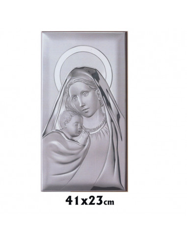 Icono Plata Bilaminada 41X23cm Virgen...