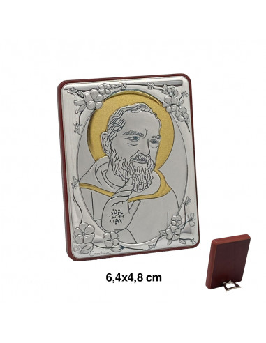 Icono Aluminio 6. 4x4. 8cm Padre Pio...
