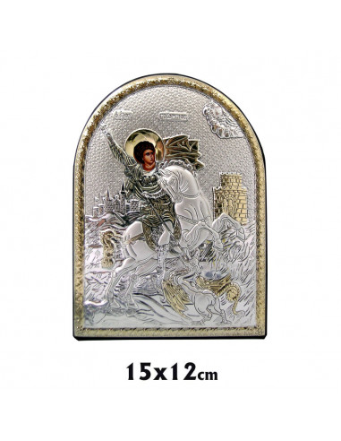 Icono Plata Oval Bilaminada San Jorge...