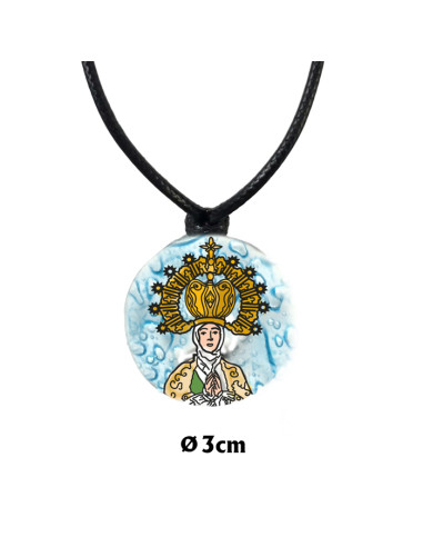 Colgante Cristal 3Cm Virgen Asuncion...